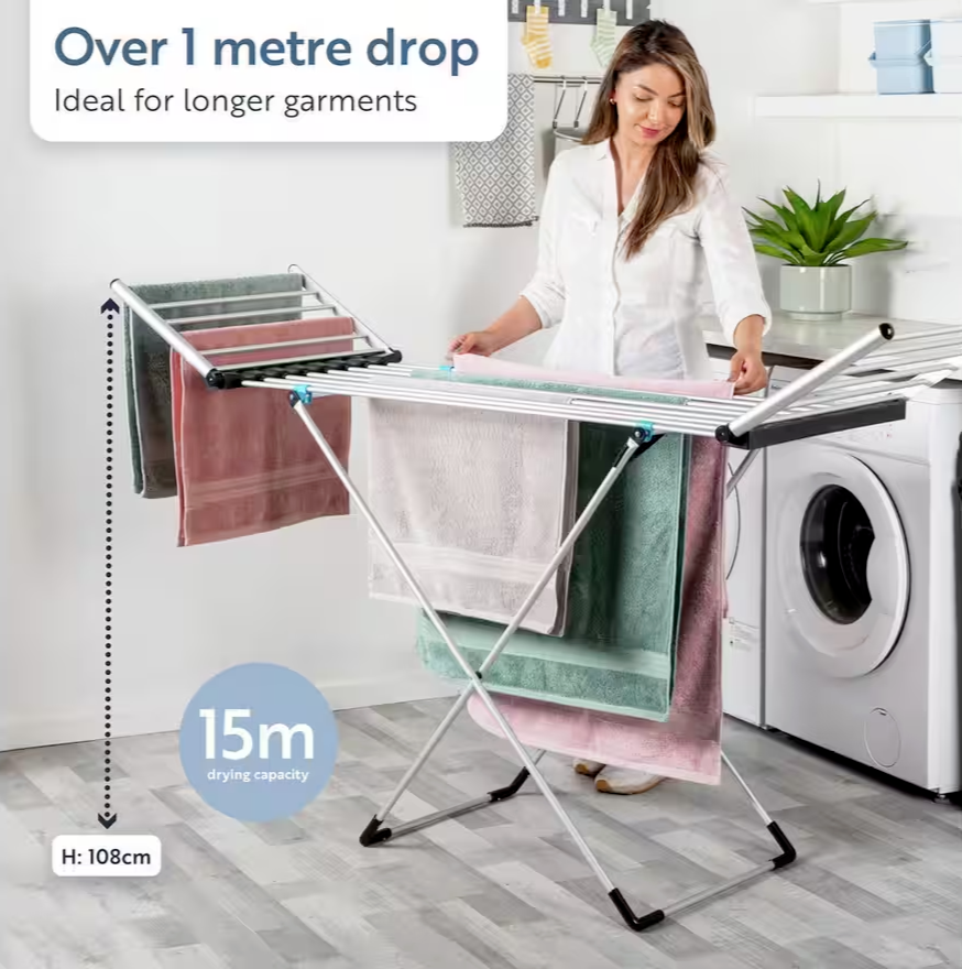 Minky Sure Dri XL Heated Clothes Horse Airer WITH COVER Electric