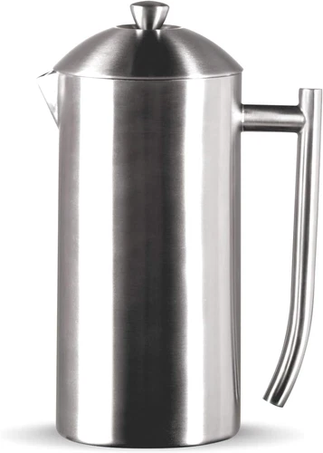 Frieling Double-Walled Stainless-Steel French Press Coffee Maker, Brushed
