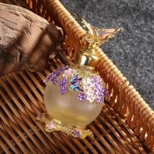 US 25ml Reusable Vintage Butterfly Perfume Bottle Lady Girl Essential Oil Bottle