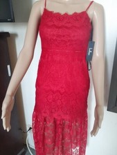 Lulus Red Hi-Lo lace spaghetti Dress size US S