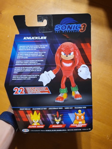 Sonic the Hedgehog 3 KNUCKLES Movie 5 inch Action Figure Jakks Pacific - Picture 3 of 9