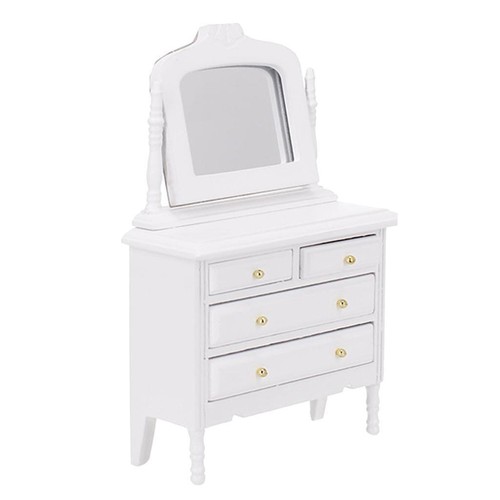 Gazechimp VINTAGE DRESSING TABLE FOR 1/12 DOLL HOUSE FURNITURE MINIATURES - Picture 3 of 6