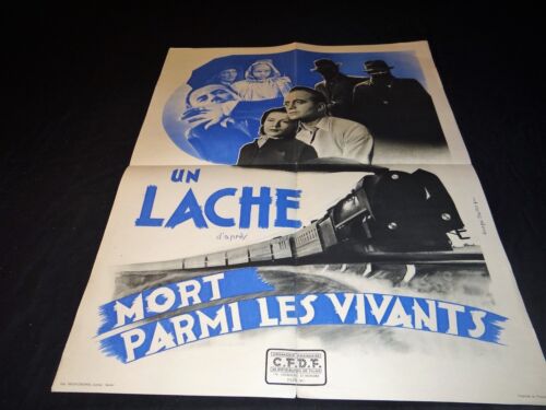 UN LACHE affiche scenario dossier presse cinema train locomotive 1946 - Imagen 1 de 2