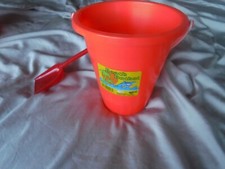 Beach Sand bucket Red New 2PC with Shovel