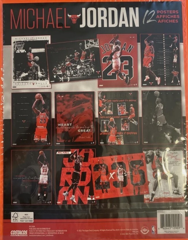 MICHAEL JORDAN(12)POSTERS*SEALED IN PACKAGE*NEW*UPPER DECK*2022