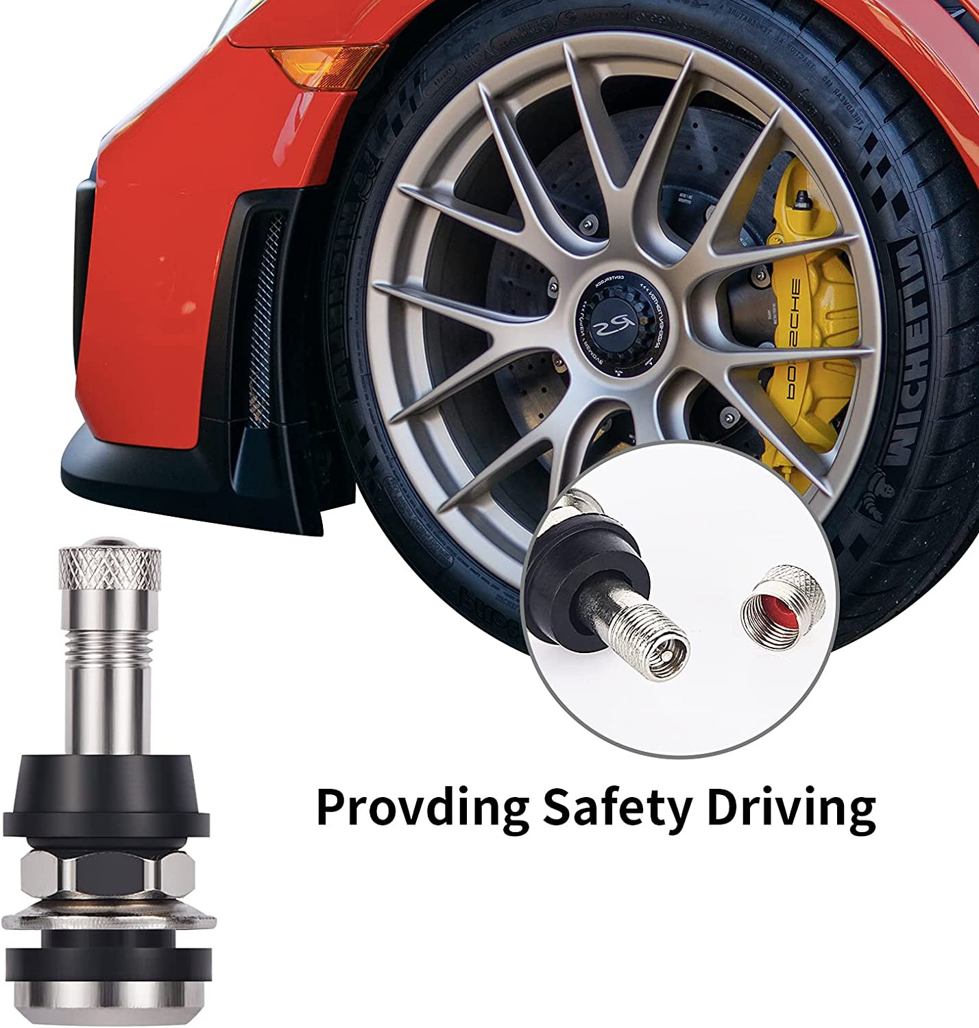 Vaincre 4 PCS TR416 Metal Valve Stems, Tire Valve Stems, High Pressure