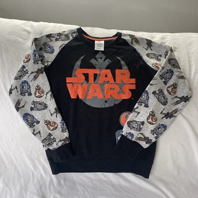 Disney Sweatshirt BB8 R2D2 Starwars Size 9-10 Boys