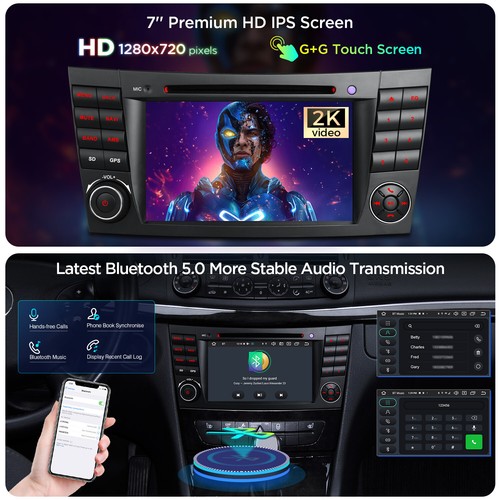 Android 14 8Core 64G Car DVD Player GPS Stereo Radio For Mercedes Benz W211 W219 - Picture 18 of 22