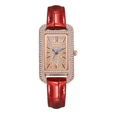 DAMEN ARMBANDUHR  LEDER DAMENUHR QUARZUHR UHR UHREN SCHMUCK ACCESSOIRS (NEU)