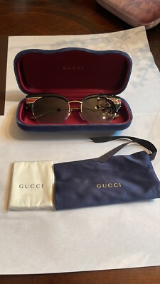 New Gucci Women Black Sunglasses 53-18-145 GUCCI Black/Gray Lens 53-18-145MM Women main image 4