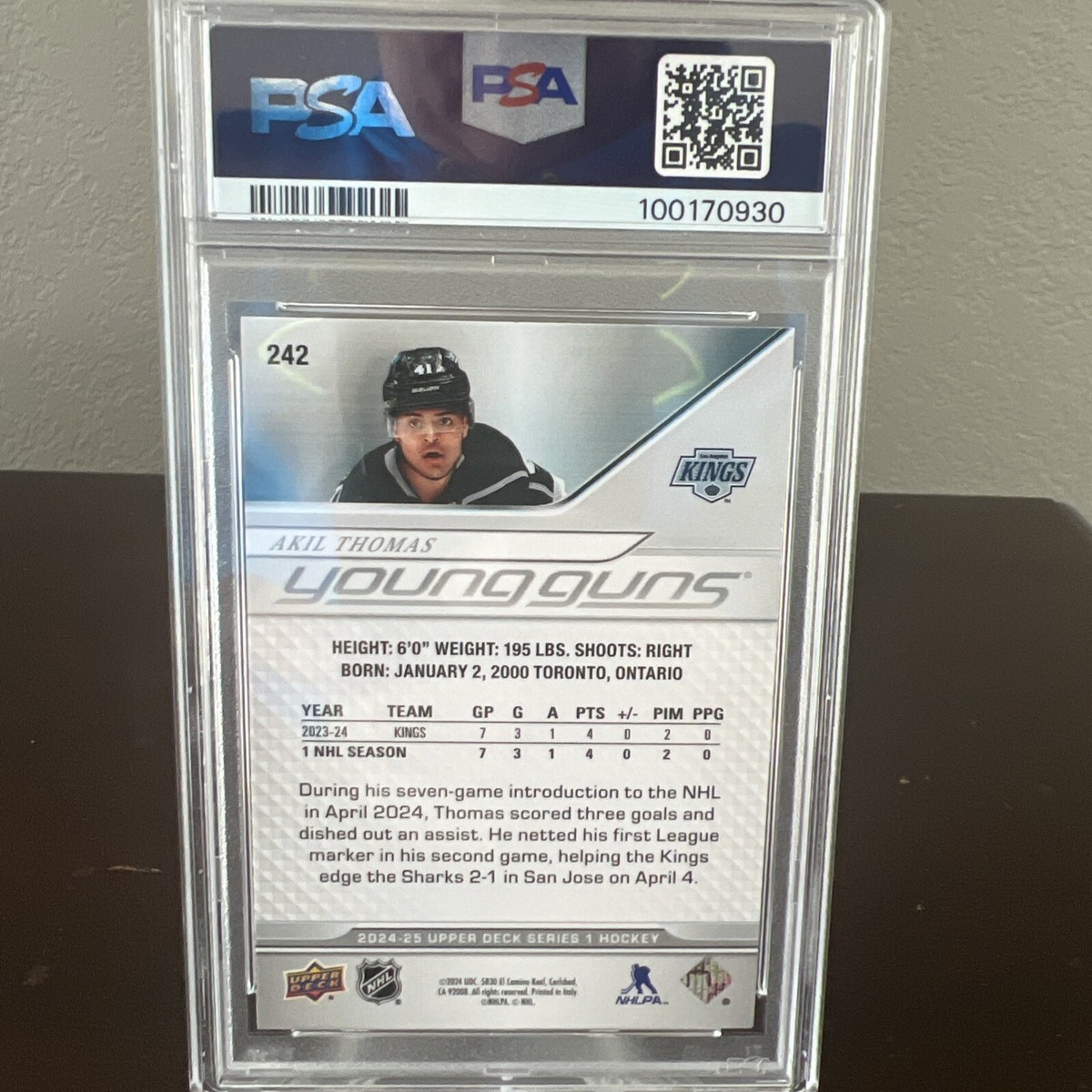 2024-25 Upper Deck Series 1 - Young Guns Akil Thomas #242