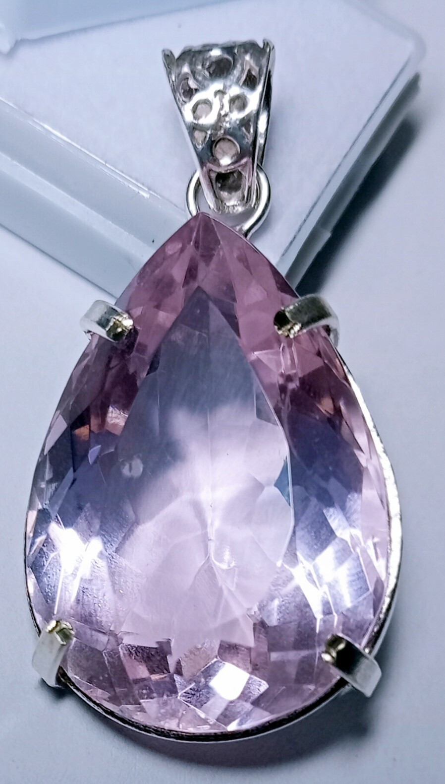 91.90 Ct Natural Pink Topaz Pear Cut Loose Gemstone Pendant EGL Certified