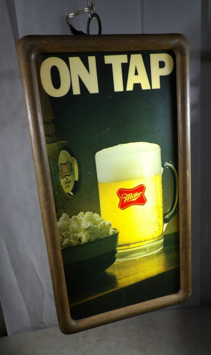 Vintage 1982 Miller High Life Beer Lighted Rotating Motion Vintage 1982 Miller High Life Beer Lighted Rotating Motion