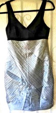 WISH NWT COCKTAIL DRESS BLACK AND SILVER  SIZE XS