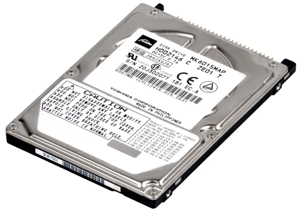 Hard Drive Toshiba Laptop 6GB MK6015MAP 4200U/Min 256KB Pata Ata Ide 2.5'' Inch - Image 2 of 3