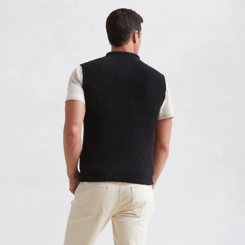 New $99 Kashwére Unisex Cozy Dream Plush Knit Vest - Creme, Black, Olive, S-3XL - Picture 13 of 28
