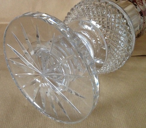 Vaso in cristallo sfaccettato lavorazione Baccarat, vintage anni '50 - Foto 6 di 6