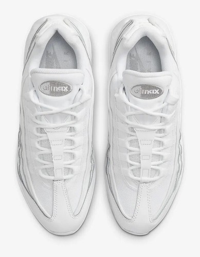 Nike Air Max 95 Ess Triple white Sneakers Mens US 9-12 Casual Shoes New Rare✅ - Picture 5 of 9
