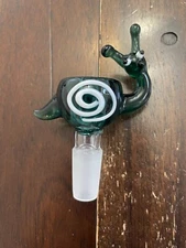 14mm Premium Glass Water Pipe Bowl Snail Black
