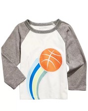 First Impressions Basketball Print Raglan Sleeve T-Shirt Size 4T