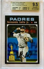 2020 Topps Heritage Fernando Tatis Jr. Rookie All Star Action Variation BGS 9.5
