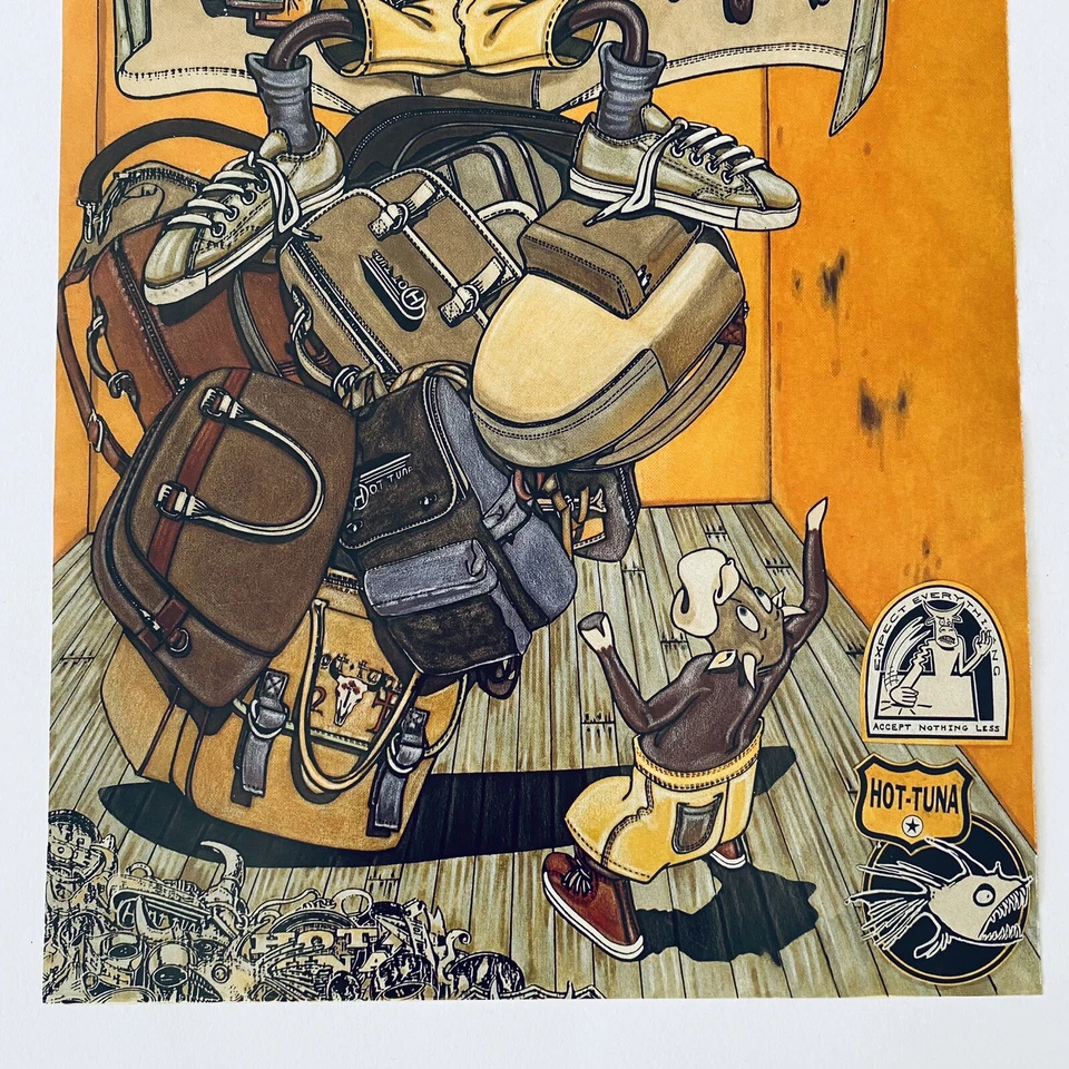 Hot Tuna Vintage Surf Wear Poster 1990s Rare Print Ad Hot Tuna 90s Accessories - image 4 of 4