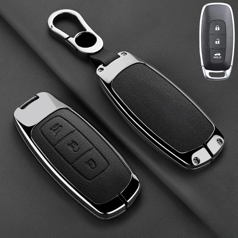Zinc Alloy Leather Car Key Case Cover For Nissan Murano Qashqai Maxima Sentra - Image 3 of 4