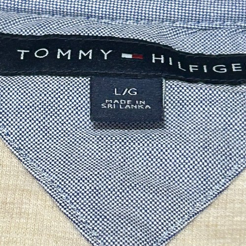 Tommy Hilfiger maglione pullover 1/4 zip uomo L beige avena francese a costine - Foto 6 di 11