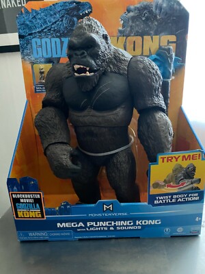 Godzilla vs Kong 13'' Mega Punching Kong Action Figure Sounds and Light  
