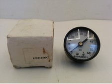 ASHCROFT GAUGE 0-60 PSI, 2" FACE, BRASS 1/4 NPT BACK MOUNT, STEEL CASE, NIB