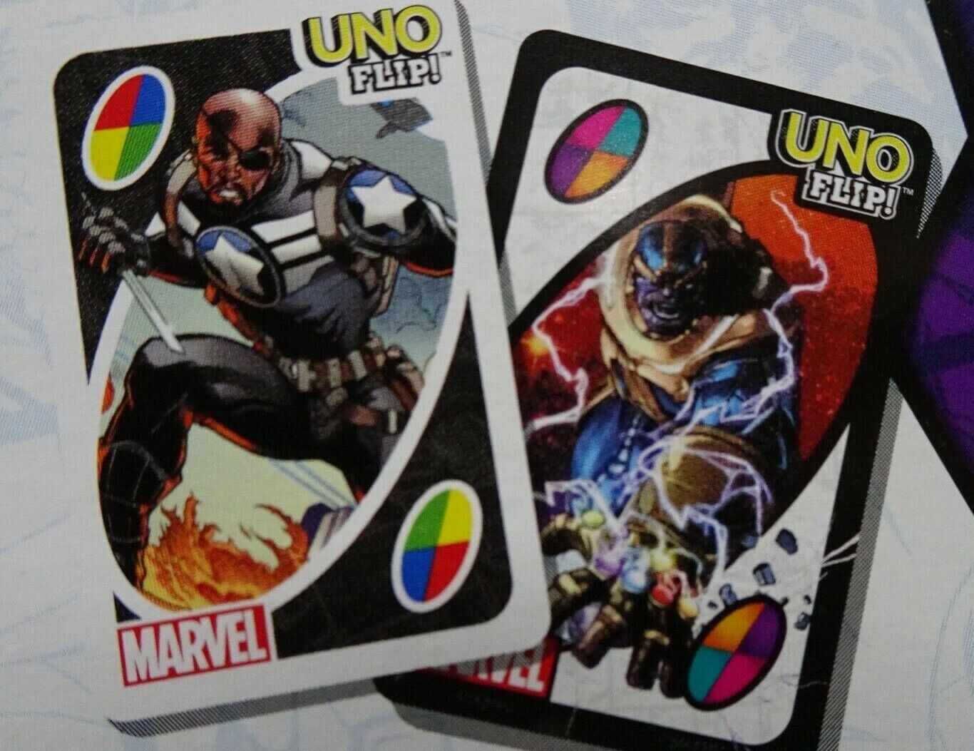 UNO Flip! Marvel Card Game for Kids, Adults & Family Night with  Double-Sided Cards 