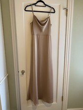 gold satin gown formal dress long size 4 women s