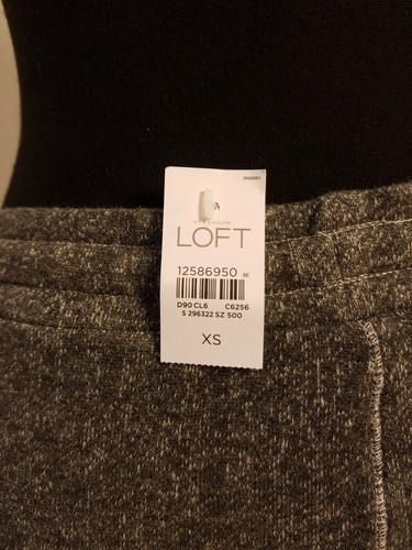 Gonna loft Ann Taylor Petite taglia XS grigio nero foderato lana corta - Foto 5 di 6
