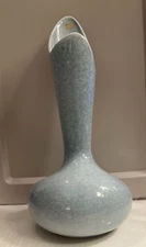 Royal Haeger Speckled Pottery Vase R1752 MCM Atomic Blue  Bulbous 16.25"Height