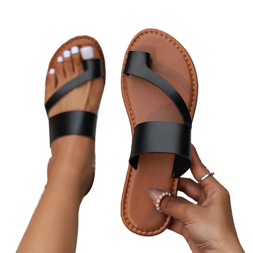 Sommer Damen Slingback Strand flache Sandalen Damen leichte Slipper Hausschuhe - Bild 15 von 35