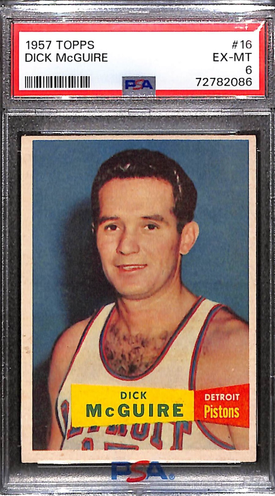 1957-58 Topps - #16 Dick McGuire (RC) PSA 6