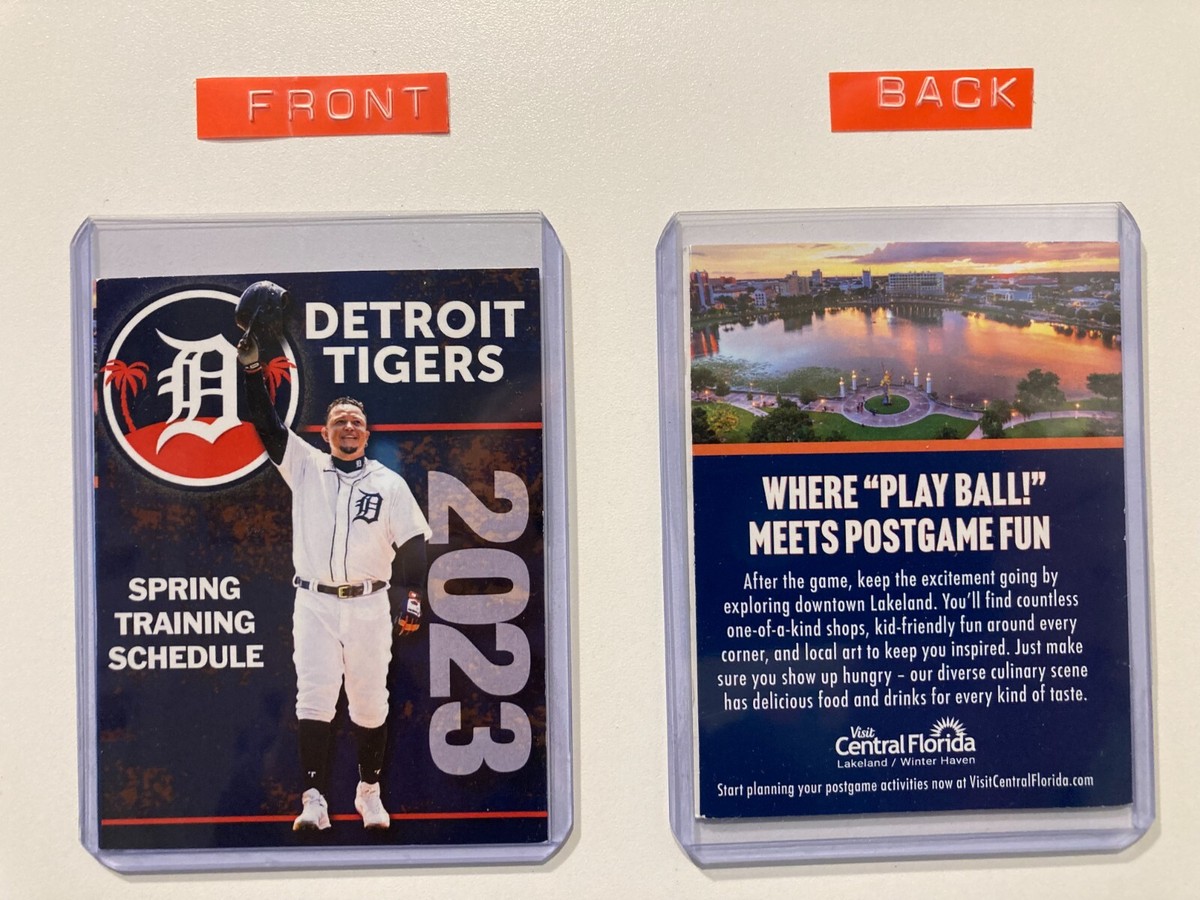MLB 2023 DETROIT TIGERS SPRING TRAINING POCKET SCHEDULE #24 MIGUEL CABRERA  NEW