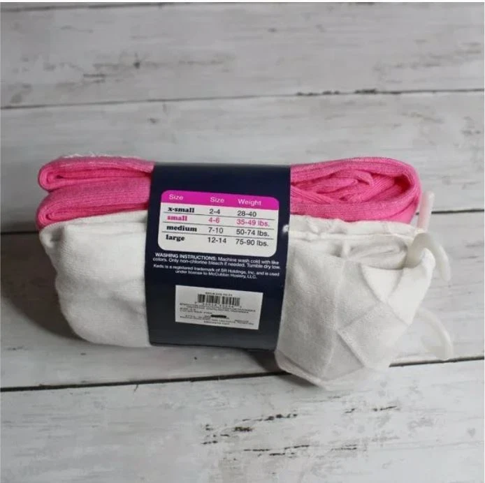 Keds Girl's Tights Youth Size 4-6 Pink Scottie Westie Dog White - Image 4 of 4