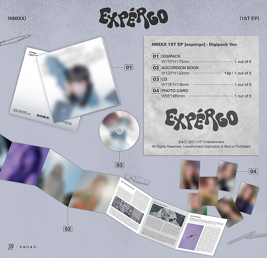 NMIXX [EXPERGO] 1st EP Album DIGIPACK Ver/CD-R+Accordion Book+Card