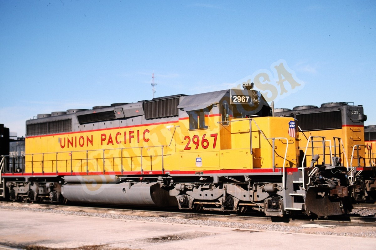 Vtg 1998 Train Slide 2967 UP Union Pacific Engine Kansas City MO
