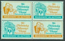 Freemasonry seal / label "Nebraska Masonic Home" Cindrella