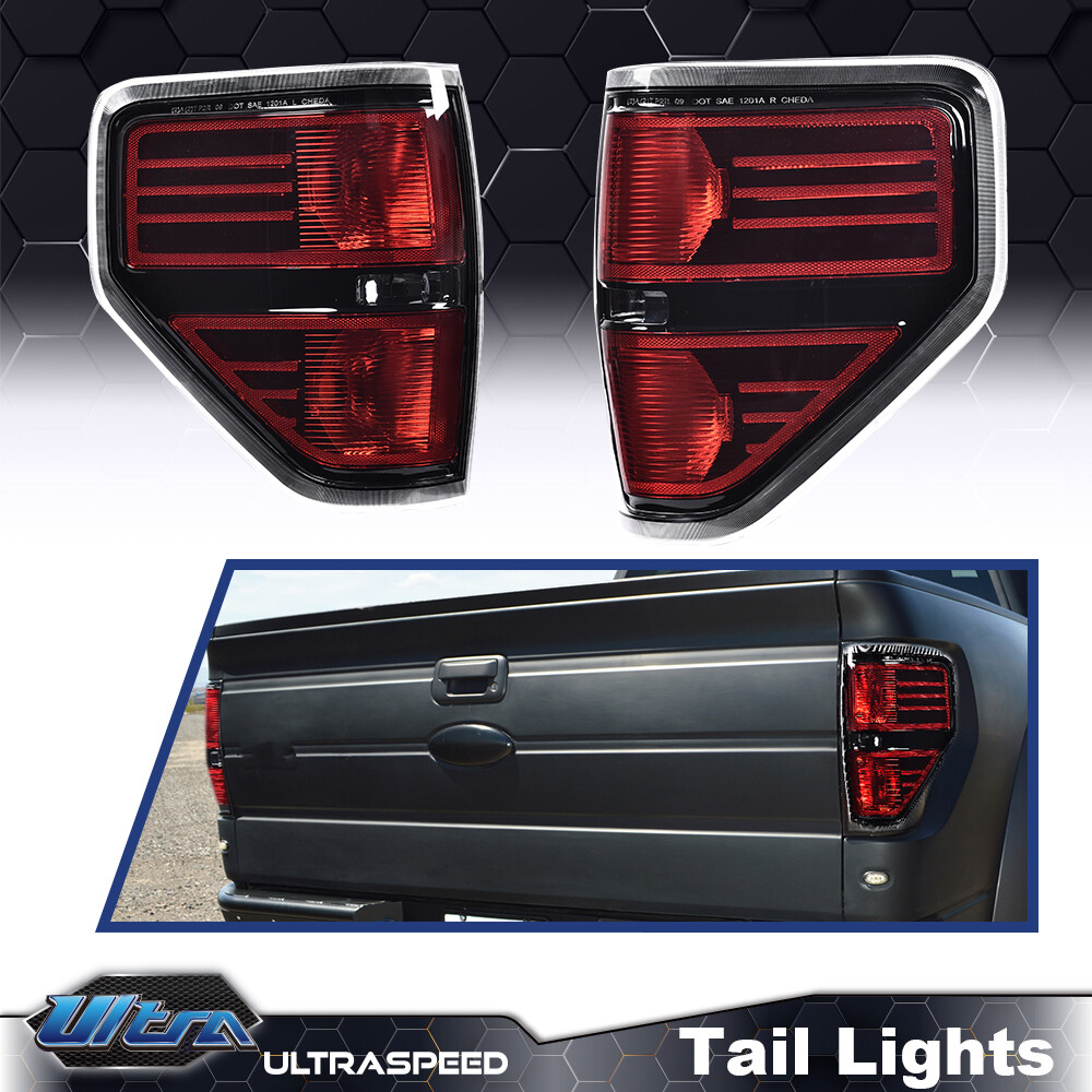 Fit For 2009-2014 Ford F-150 Pickup Rear Tail Lights Brake Lamps Left & Right