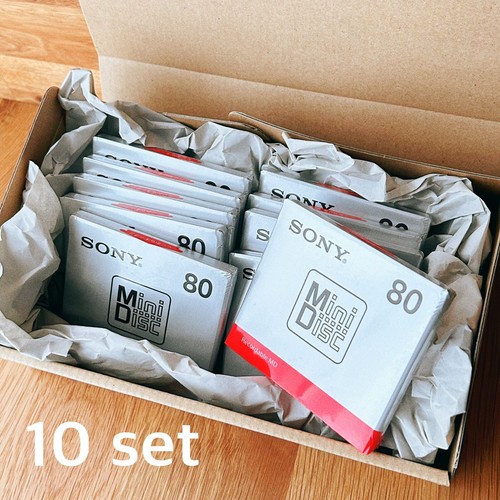 Minidisc Recordable Set-10 SONY Blank Minidisc 80min Recordable MDW80T MD Brand New Sealed ...