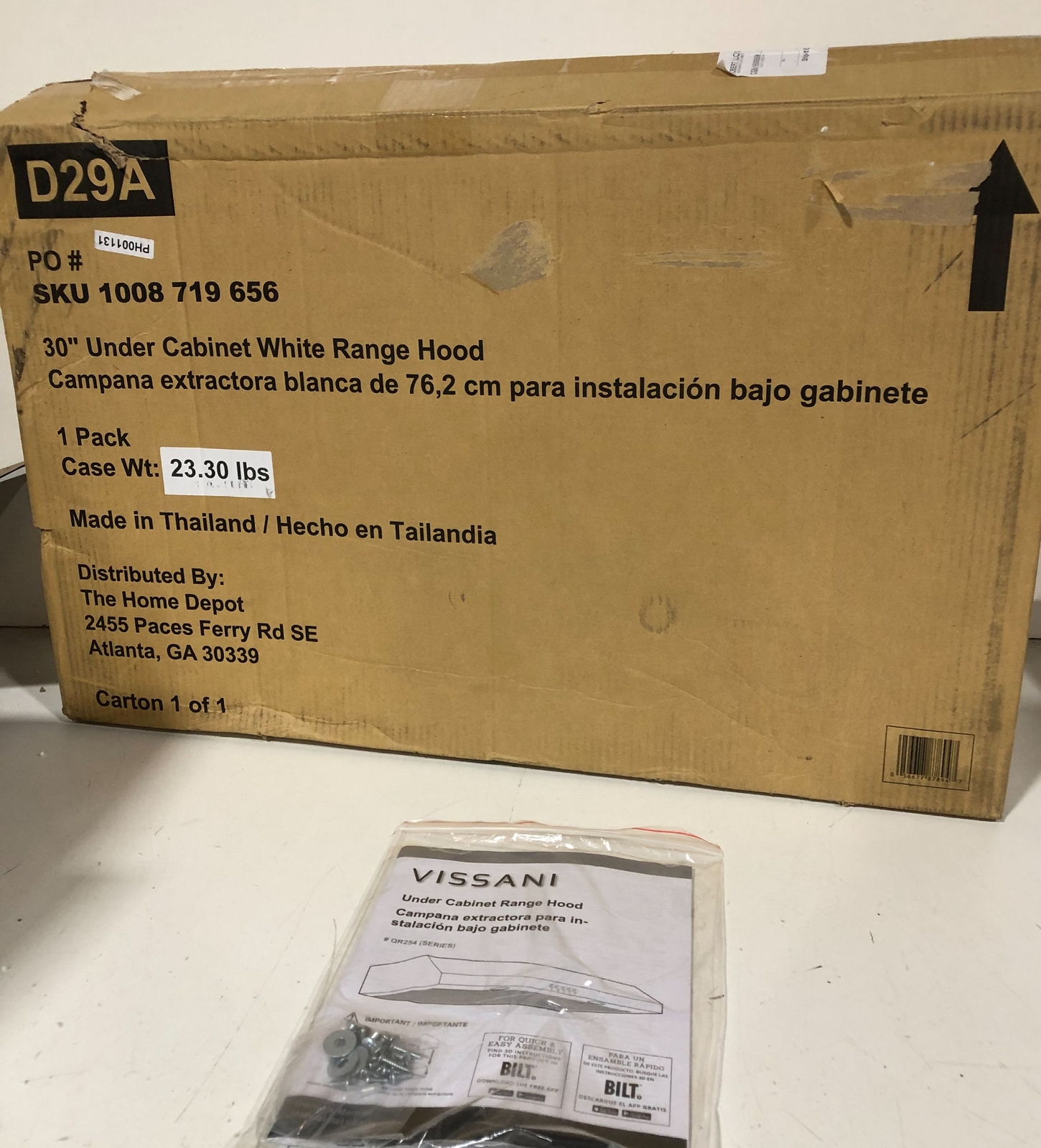 Vissani Caprelo 30 in. 320 CFM Convertible Under Range Hood