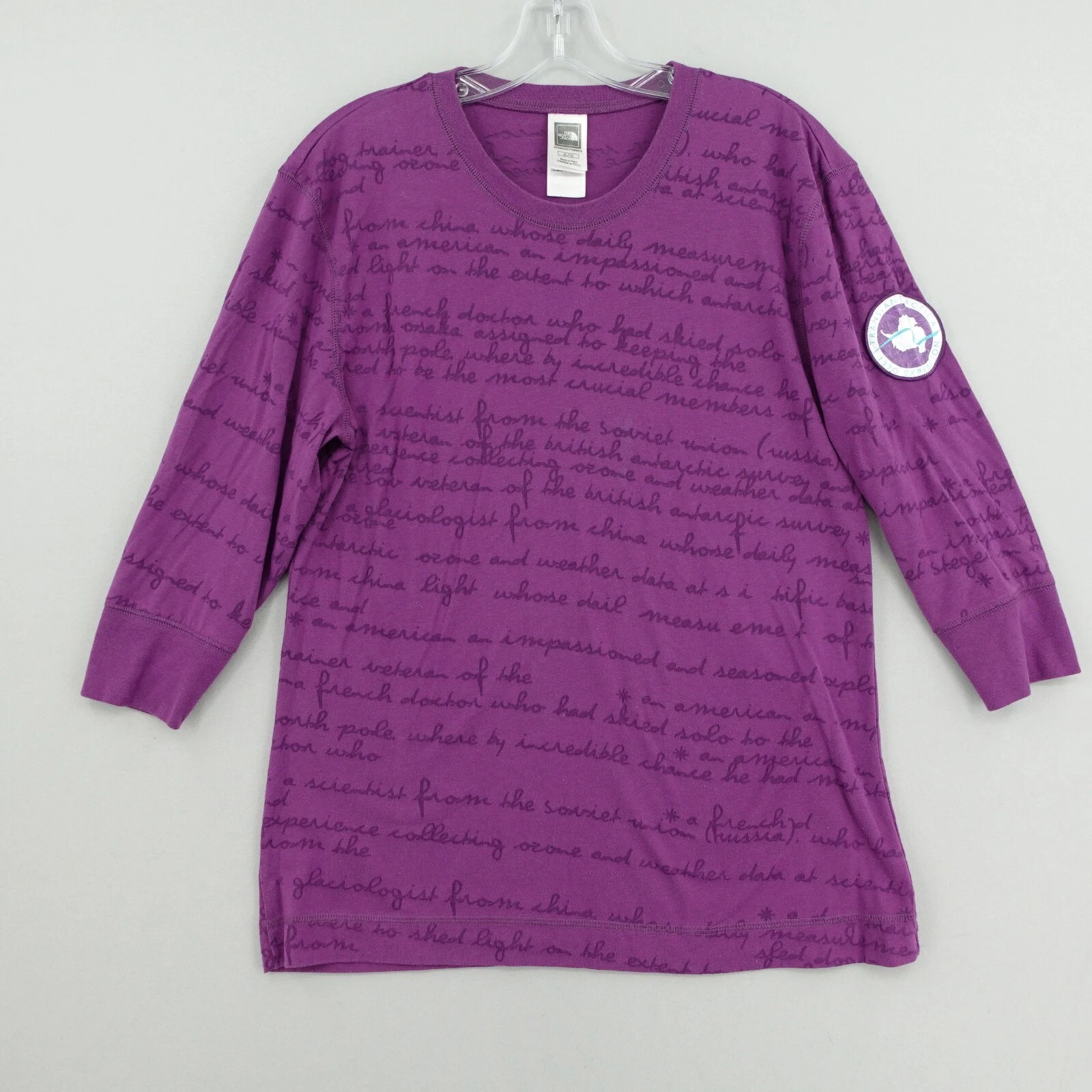 The North Face Antarctica Expedition 1990 T Shirt Womens XL Purple Burnout