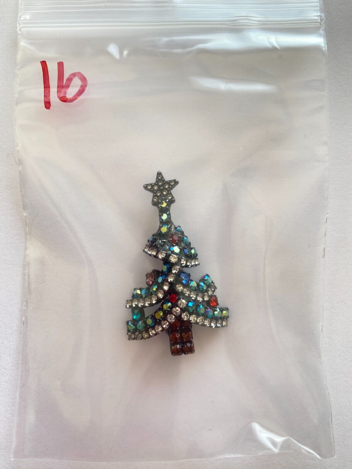 Vintage Dorothy Bauer Signed Christmas Tree Pin B… - image 5