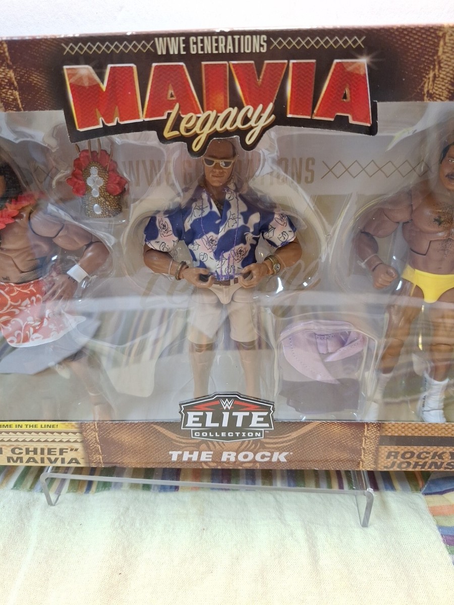 WWE Mattel Elite The Rock WWE Generations Maivia Legacy 3-Pack