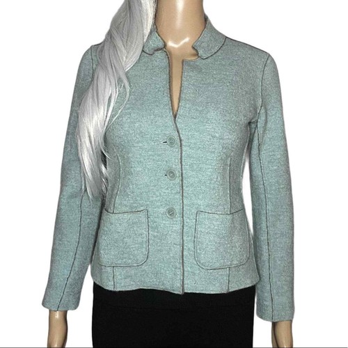 Eileen Fisher Mint Marble Merino Wool Blazer