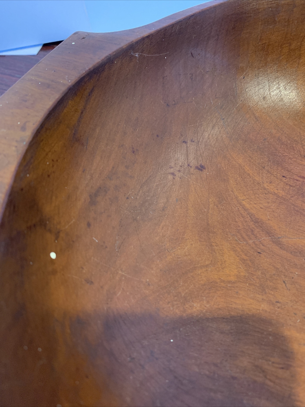 Vintage 20”x8.5” Handmade Wooden Bowl eBay