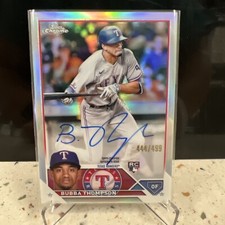 2023 Topps Chrome Bubba Thompson Rookie RC /499 Refractor On Card Auto 